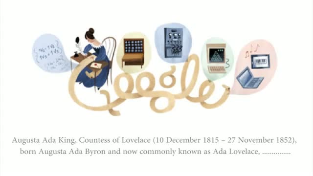 Watch Ada Lovelace's 197th birthday marked by Google doodle Video