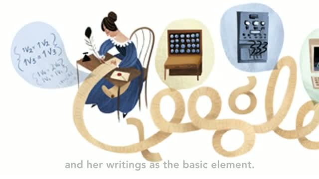 Watch Google doodle pays tribute to mother of computer programming Ada Lovelace Video