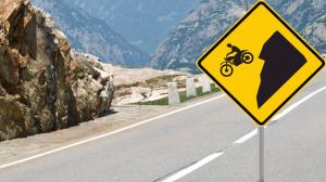Watch Motorcyclist Crashes Off A 50 Foot Cliff Video