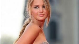 Watch Jennifer Lawrence in a HOT Plunging Neckline Dress Video