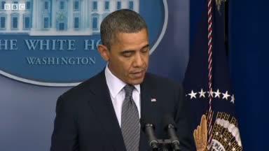 Watch Wiping away tears, Obama mourns children killed in school shooting Video