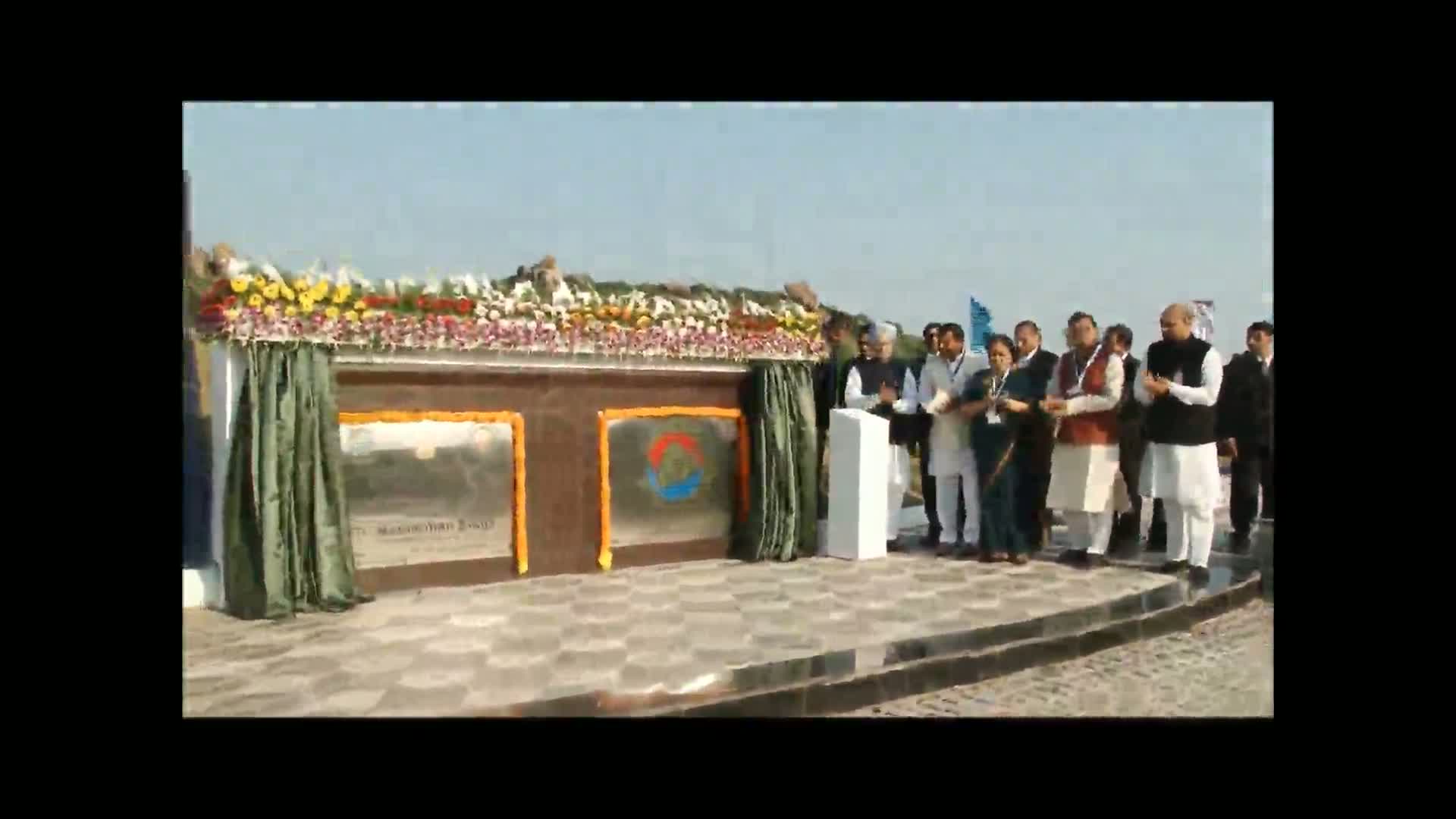 Watch The Prime Minister, Dr. Manmohan Singh is seen in front of the CoP-11 Commemorative Pylon, at the Biodiversity Complex, in Hyderabad, Andhra Pradesh on October 16, 2012. Video