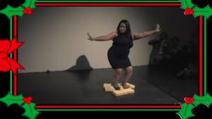 Watch Woman Dancing On Cubes Of Lard - Merry Christmas! Video