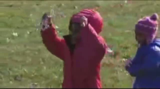 Watch Raw - Santa Drops Candy for Kids From Chopper Video