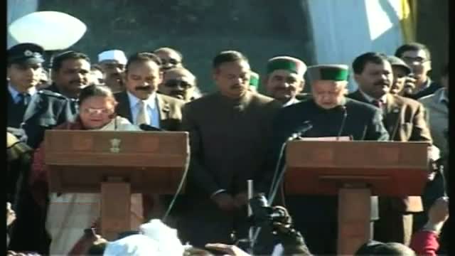 Watch Virbhadra Singh takes oath as Himachal Pradesh CM Video