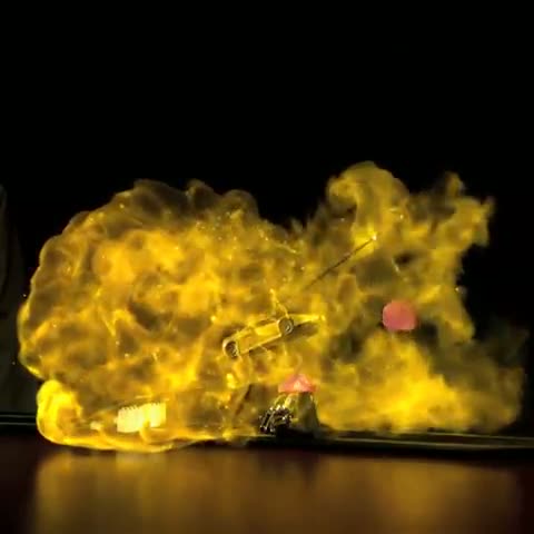 Watch Slot Car With Sparkler Hits Hydrogen Balloon Video