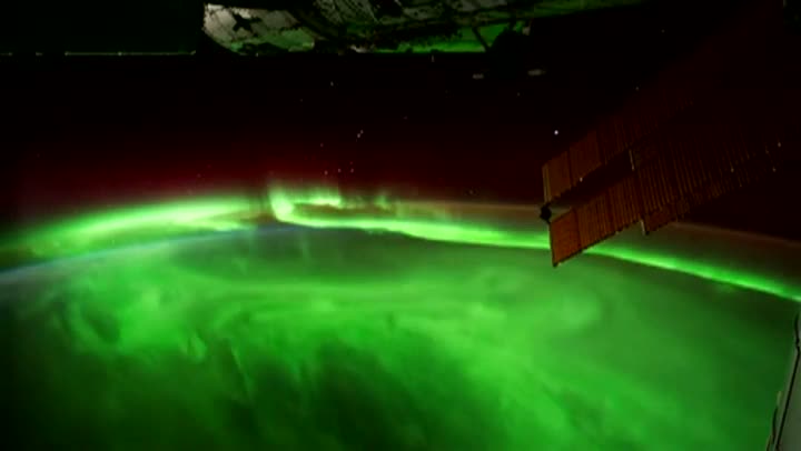 Watch Stunning View of Aurora Australis from Space Video