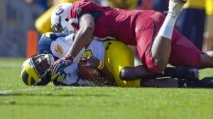 Watch Biggest Hit of the College Football Season Video