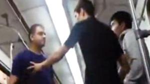 Watch Drunk Idiot Learns Lesson On Subway Video