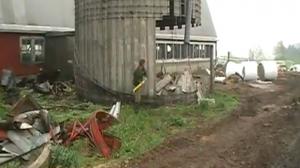 Watch Knocking Down a Silo With A Sledgehammer Video