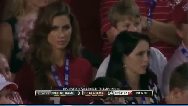 Watch AJ McCarron Girlfriend: Katherine Webb Steals the Show in BCS Championship Game Video