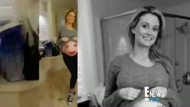 Watch Holly Madison Bares Her Baby Bump Video