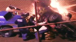 Watch Fiery Crash and Heroic Rescue Video