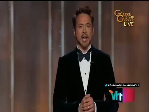 Watch Robert Downey Jr Speech at Golden Globes 2013 Video