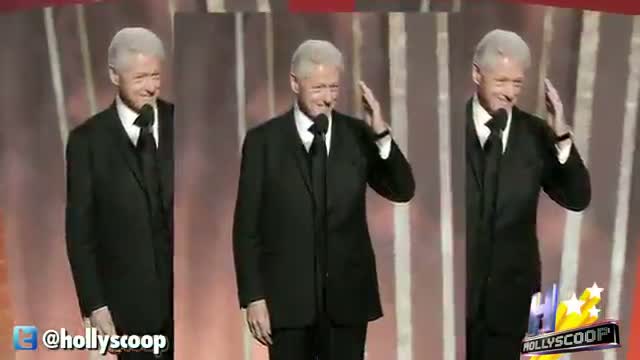 Watch Bill Clinton Crashes 2013 Golden Globes, Gets Standing Ovation Video