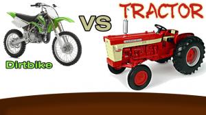 Watch Dirtbike Vs Tractor Video