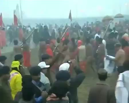 Watch Naga Sadhus Lead First Kumbh Snana - Maha Kumbh Mela 2013 Video