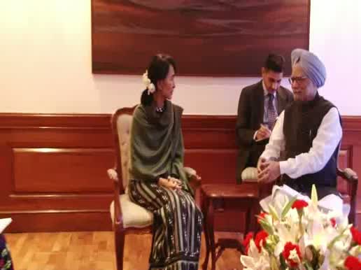 Watch The Chairperson, National League for Democracy, Myanmar, Daw Aung San Suu Kyi calling on the Prime Minister, Dr. Manmohan Singh, in New Delhi on November 14, 2012. Video