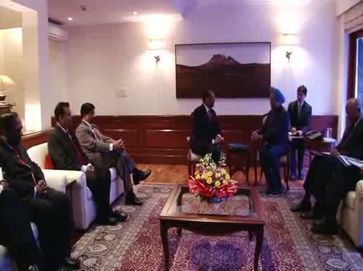Watch The Prime Minister, Dr. Manmohan Singh meeting the President of the Republic of Mauritius, Mr. Rajkeswur Purryag, in New Delhi on January 04, 2013. Video