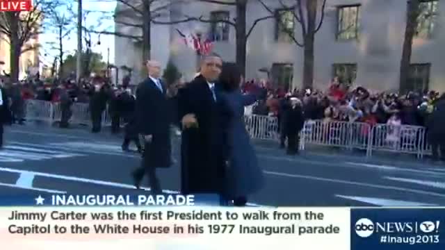 Watch Inauguration Day 2013: President Obama, First Lady Walk Parade Route Video
