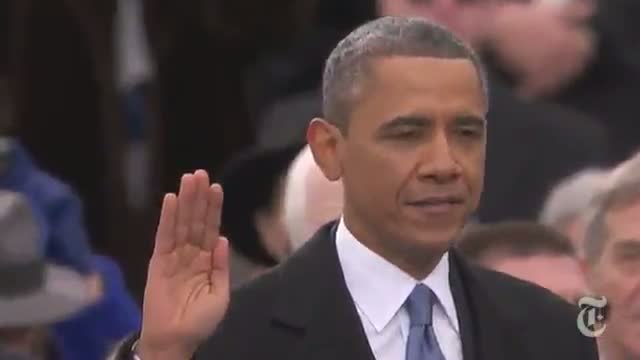 Watch Barack Obama 2013 Inauguration Oath of Office Video