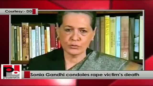 Watch Sonia Gandhi condoles rape victim's death Video