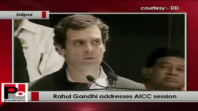 Watch Rahul Gandhi at Jaipur AICC session: Congress is with DNA of entire Indians Part 03 Video