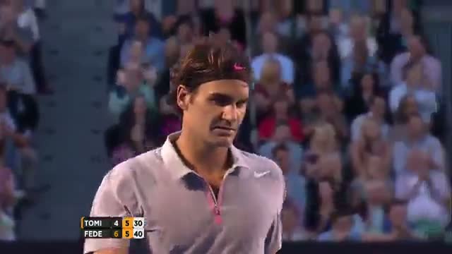Watch Federer Amazing Backhand - Australian Open 2013 Video