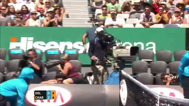 Watch Juan Martin Del Potro Heads Into The Crowd - AustralianOpen 2013 Video