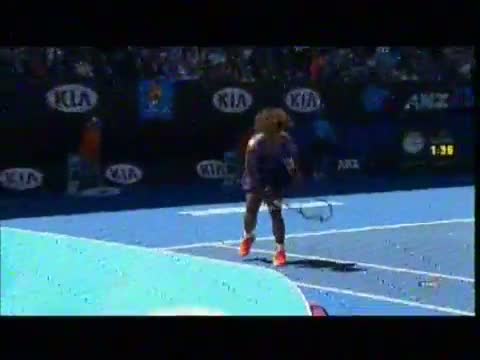 Watch Serena Williams Destroys Tennis Racket - Australian Open 2013 Video
