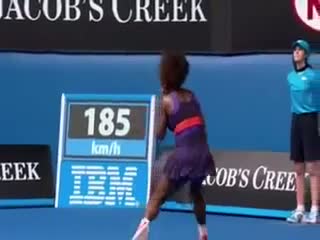 Watch Serena Williams Hit Herself With Tenis Racket At the Australian Open On Thursday Video