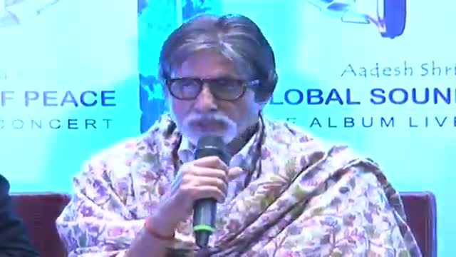 Watch Big B and Aadesh Shrivastava unite for Global sound of peace Video