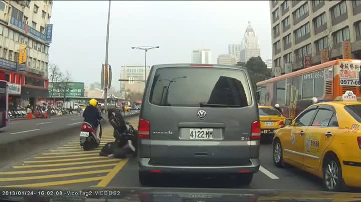 Watch Careless Scootor Rider Causes Another To Faceplant Video