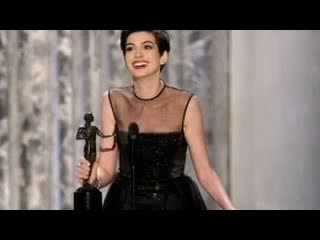 Watch SAG 2013 Awards Anne Hathaway Wins Best Female Actor for Les Miserables Screen Actors Guild Award Video
