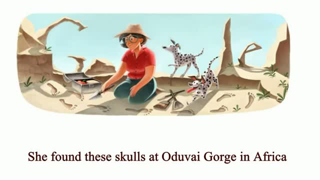 Watch Google doodle celebrates British archaeologist Mary Leakey's birthday Video
