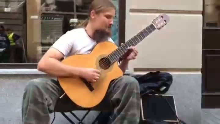 Watch Amazing Guitar Player / Street Artist Video