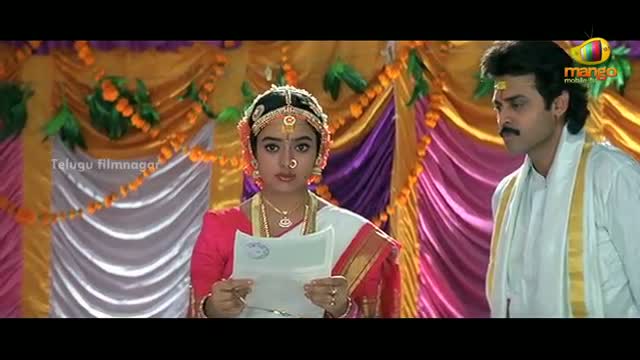 Watch Pavitra Bandham Scenes - Soundarya signing the marriage contract with Venkatesh - Venkatesh, Soundarya - Telugu Cinema Movies Video