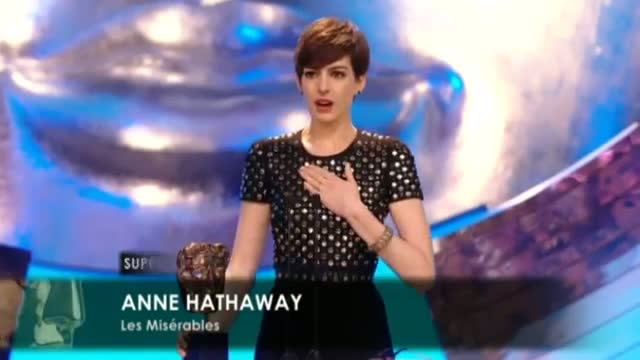 Watch BAFTAs 2013: Anne Hathaway wins Best Supporting Actress at the BAFTA Awards 2013 Video