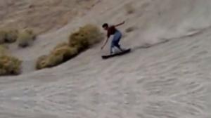 Watch Gravel Boarder Crash Into Bushes Video
