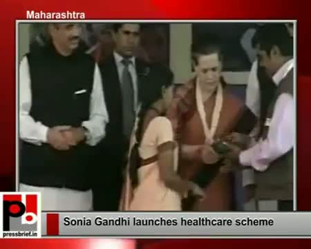 Watch Sonia Gandhi launches healthcare scheme for children in Maharashtra Video
