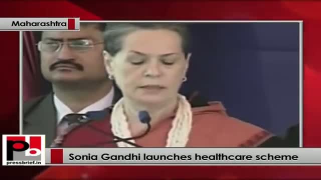 Watch Sonia Gandhi launches new health care scheme Rashtriya Bal Swasthya Karyakram in Maharashtra Video