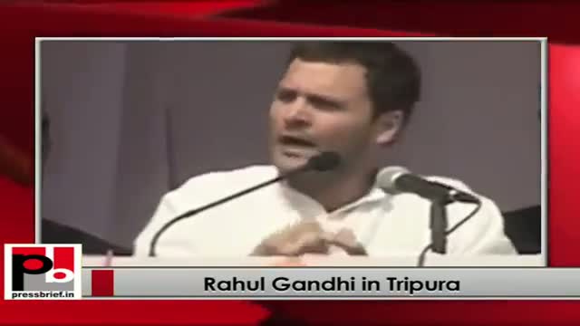 Watch Rahul Gandhi campaigns in Tripura; takes on Left front Govt. Video