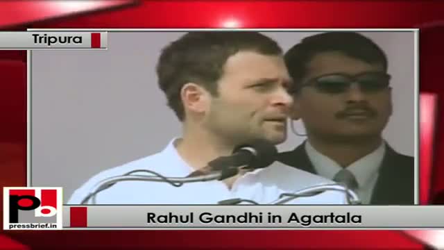 Watch Rahul Gandhi addresses Congress rally in Agartala for Tripura polls Video