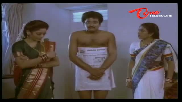 Watch Telugu Comedy Scene From Teneteega Movie - Rajendra Prasad's Wife & Girlfriend Teaches Him A Lesson - Telugu Cinema Movies Video