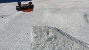 Watch Car Backflips In The Snow Video