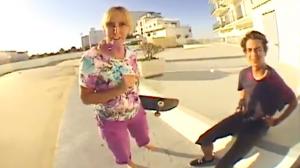 Watch Crazy Lady Hates Skateboarding Video