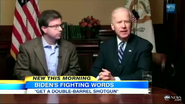 Watch Joe Biden 'Double Barrel Shotgun' Comments Draw Buzz While Answering Questions on Gun Control Video