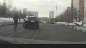 Watch Driver Pulls Gun But Forgets To Pull Handbrake Video