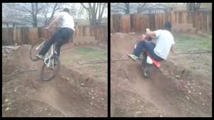Watch Backyard Track Jump Transfer To Mini Bike Video