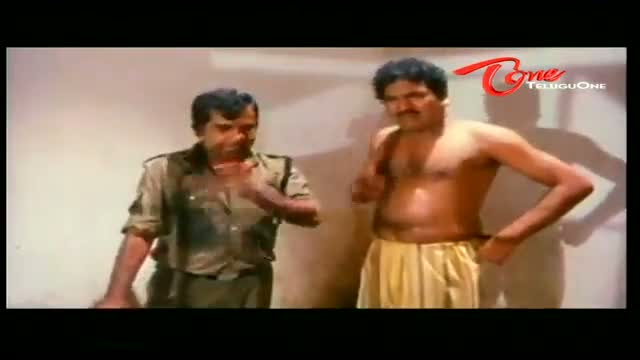 Watch Telugu Comedy Scene From Pekata Paparao Movie - Brahmanandam Police Treatment To Rajendra Prasad - Telugu Cinema Movies Video